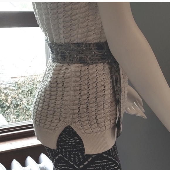 Cotton Crochet sleeveless White Summer Sweater Top GAP M - Picture 3 of 13